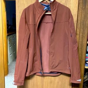 Mountain Hardwear Womens Copper Brown Zip Up Soft Shell Jacket Size XL